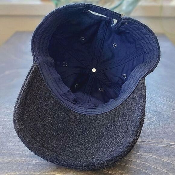 Vtg fleece two-tone navy and charcoal baseball cap - Picture 3 of 8